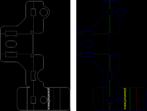 Linien in DXF Blechteile