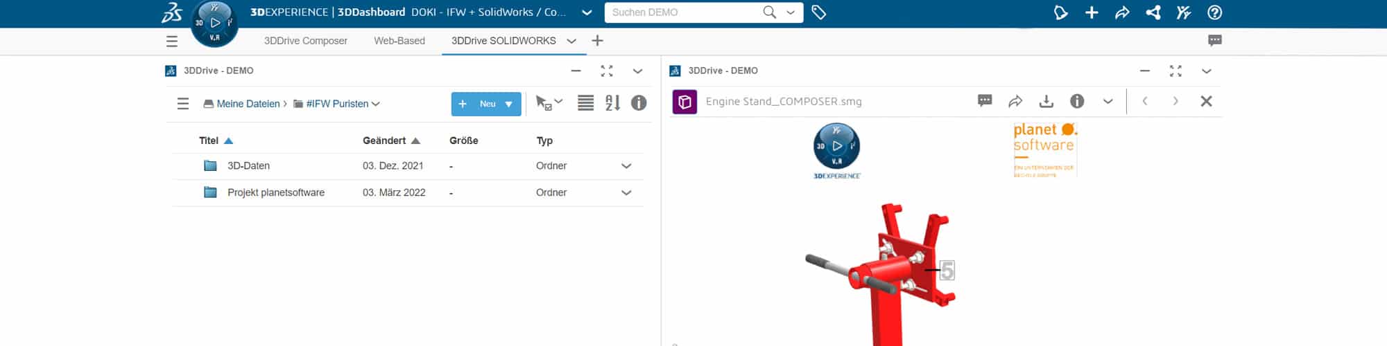 SOLIDWORKS Composer Dateien im Webbrowser nutzen