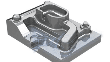 3D Konstruktion von Metallteil - SolidCAM iMachining 3D