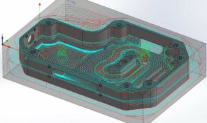 Screenshot SolidCAM Metallteil - SolidCAM iMachining 3D