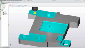 Screenshot SolidCAM Taschenerkennung - SolidCAM Automatische Featureerkennung und -bearbeitung (AEFB)