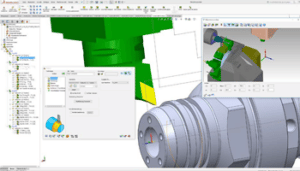 Screenshot SolidCAM mit Info zu Rohmaterial - SolidCAM Drehen