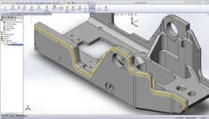 Screenshot SolidCAM Kontrolle Bearbeitung - HSS