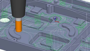 Screenshot SolidCAM - Bearbeitung eines Werkstücks - Prismatische Teile