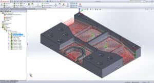 Screenshot SolidCAM - 3D Bearbeitung eines prismatischen Werkstücks - Prismatische Teile