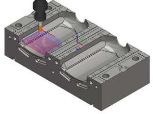 Konstruktion von Metallteil - iMachining 3D - SolidCAM Formenbau