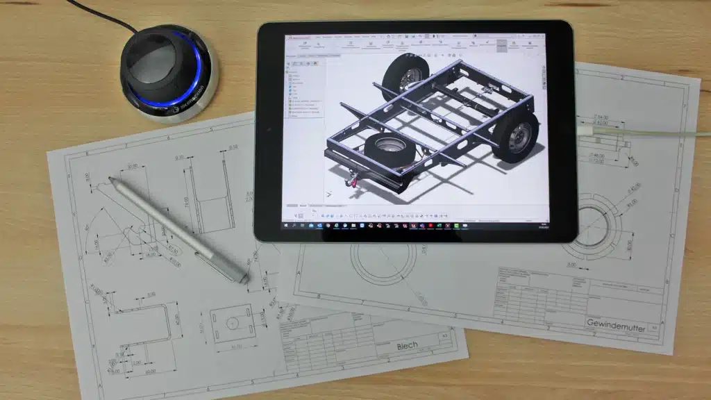 SOLIDWORKS am iPad nutzen - Tablet 3D-Maus Ausdruck Zeichnungen