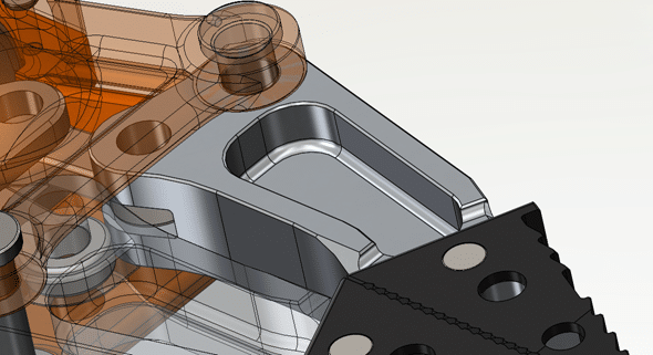 Screenshot SOLIDWORKS Komponenten Transparent - Technik Tipp Shortcuts Bauteile