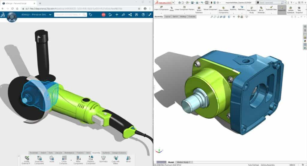 Screenshot 3DEXPERIENCE Plattform 3D Creator - CAD Interaktion
