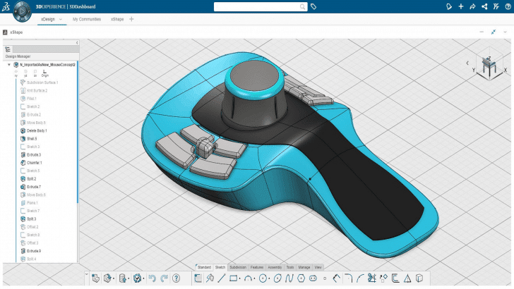 Screenshot 3D Sculptor 3DEXPERIENCE Plattform