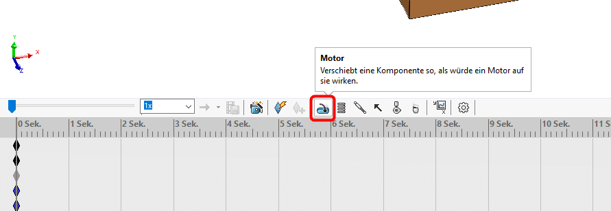 Bewegungsanalyse SOLIDWORKS Motion - Rotationsmotor