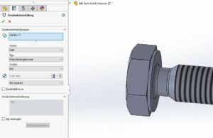 SOLIDWORKS Funktion Gewinde einfügen