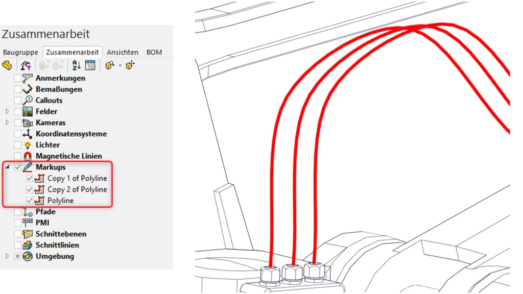 Leitungen_SOLIDWORKS_Composer_erstellen_Polylinie_kopieren