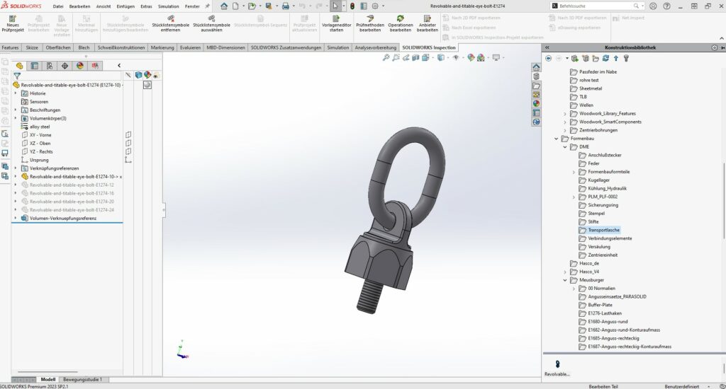 Screenshot SOLIDWORKS Design Library