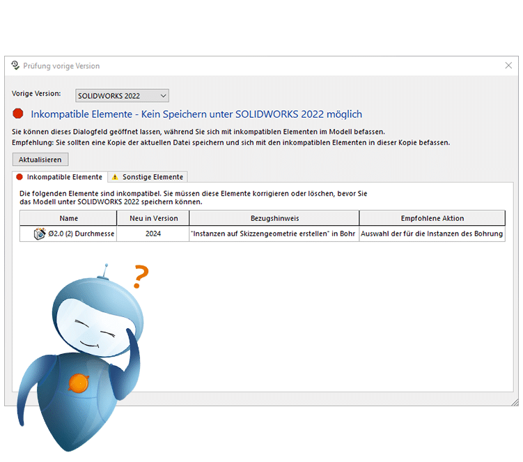 SWX ältere Versionen speichern 02