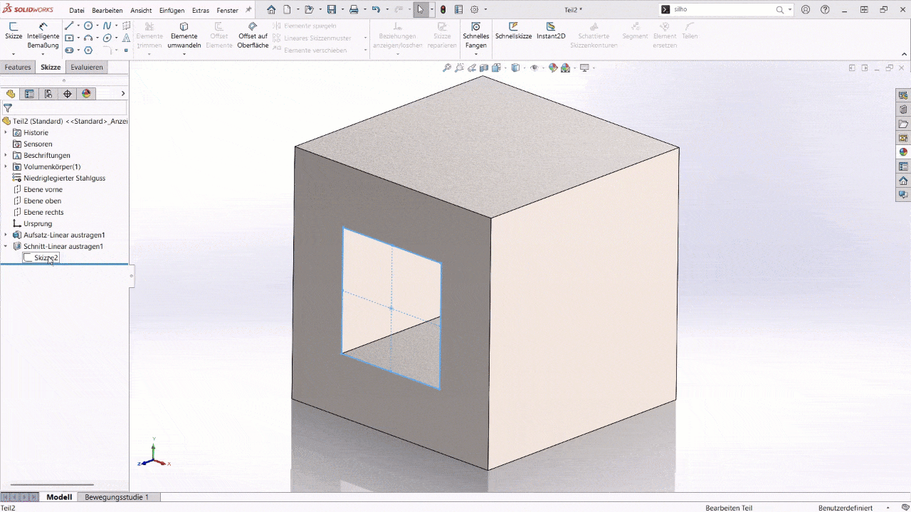 SOLIDWORKS Lieblingsfeatures: abgeleitete Skizze