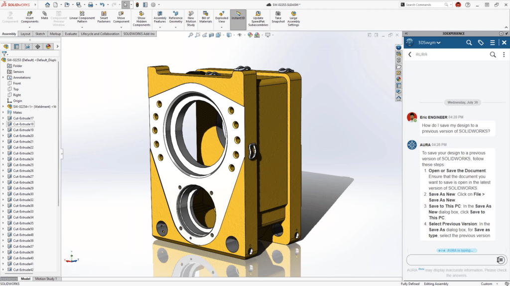 KI in SOLIDWORKS: AURA